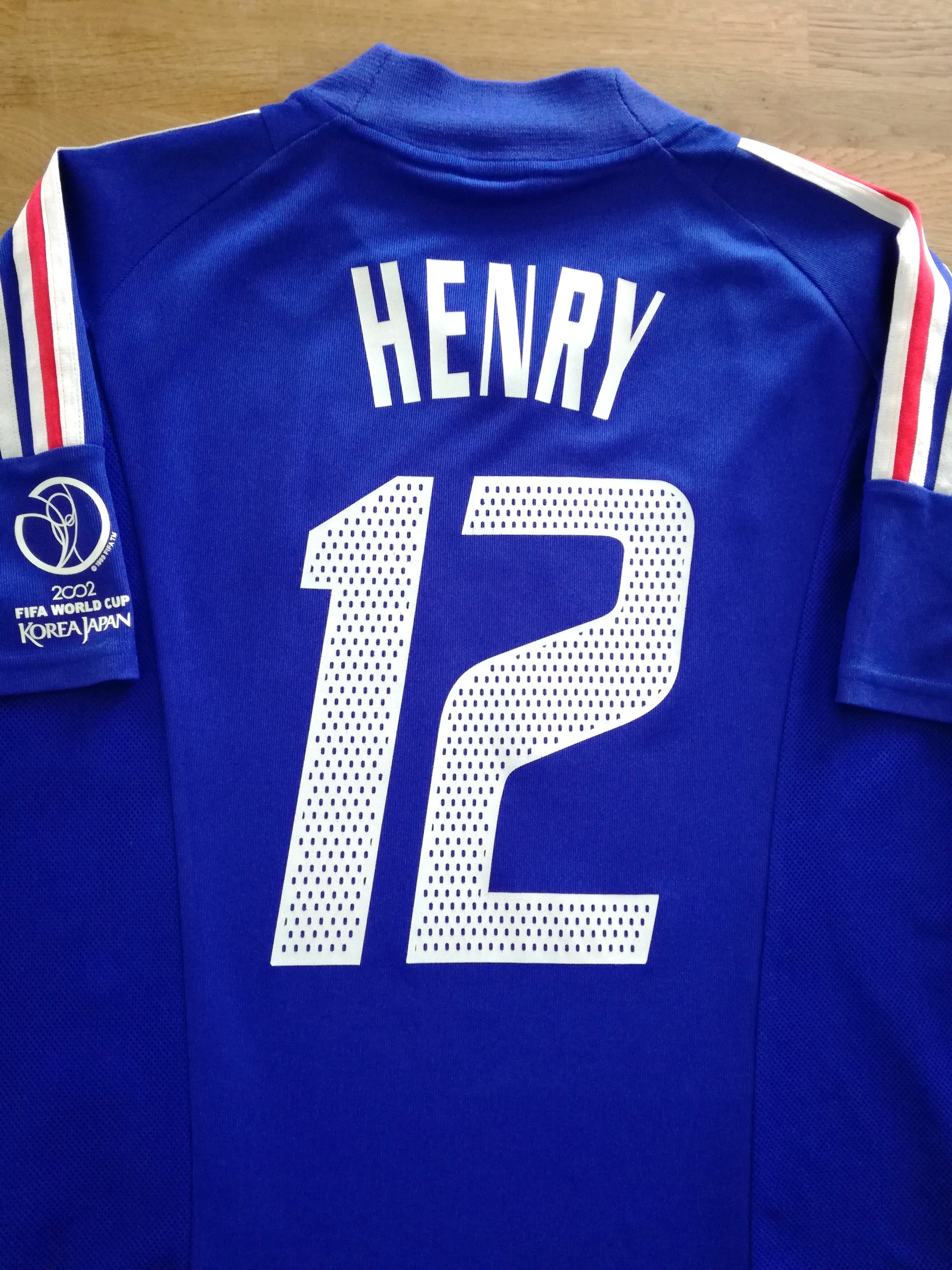 2002 France Home World Cup Shirt Henry #12