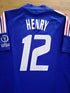 2002 France Home World Cup Shirt Henry #12