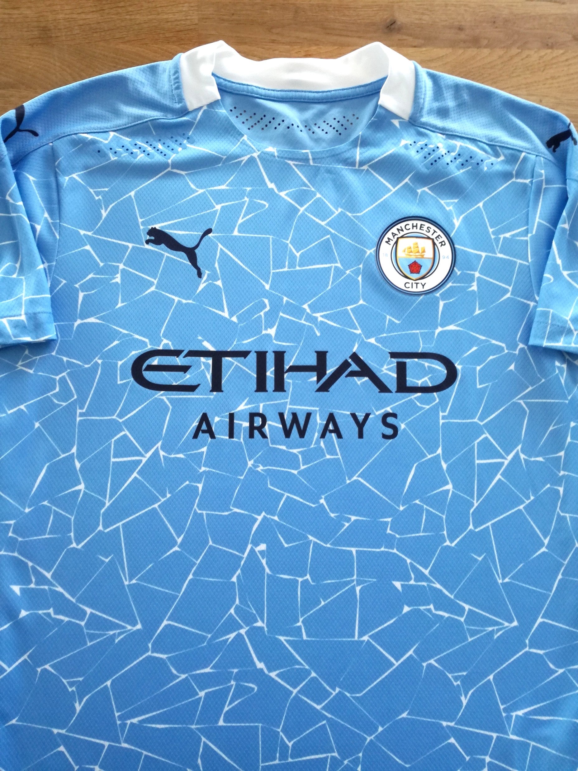 2020/21 Man City Home Authentic Football Shirt
