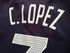 2002 Argentina Away World Cup Football Shirt C. Lopez #7 (M)
