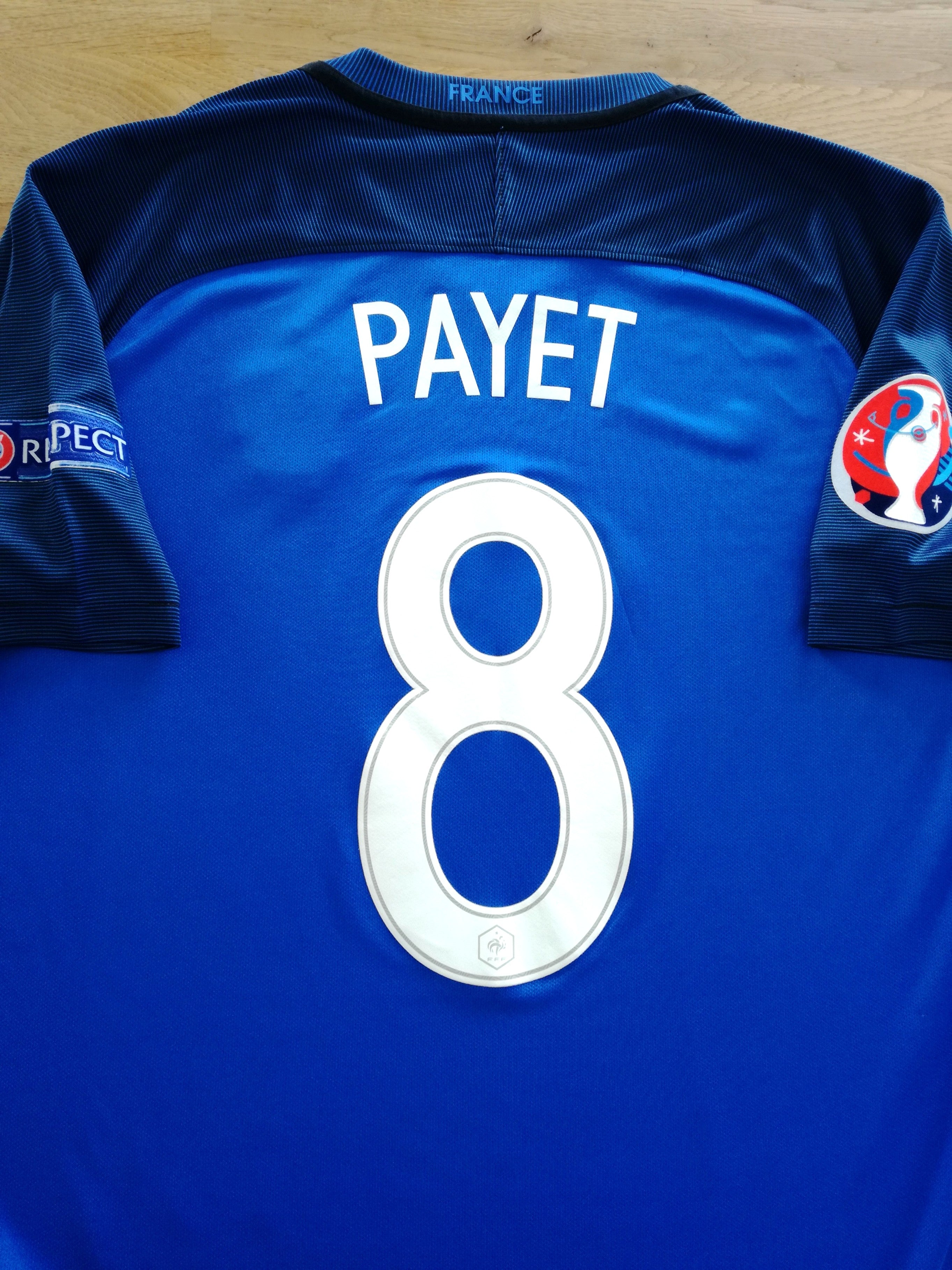 2016 France Home European Championship Football Shirt Payet #8