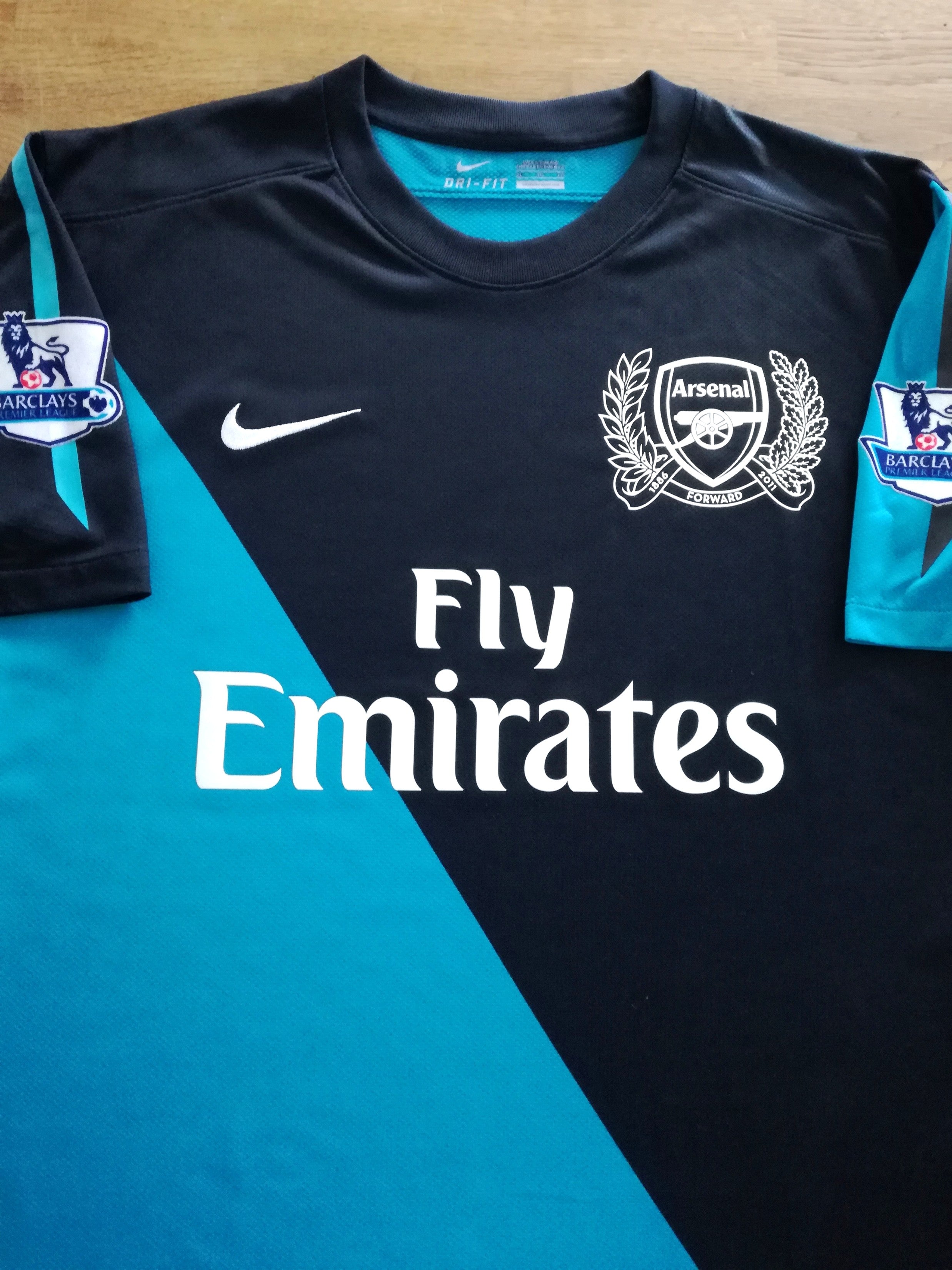 2011/12 Arsenal Away 125th Anniversary Premier League Football Shirt
