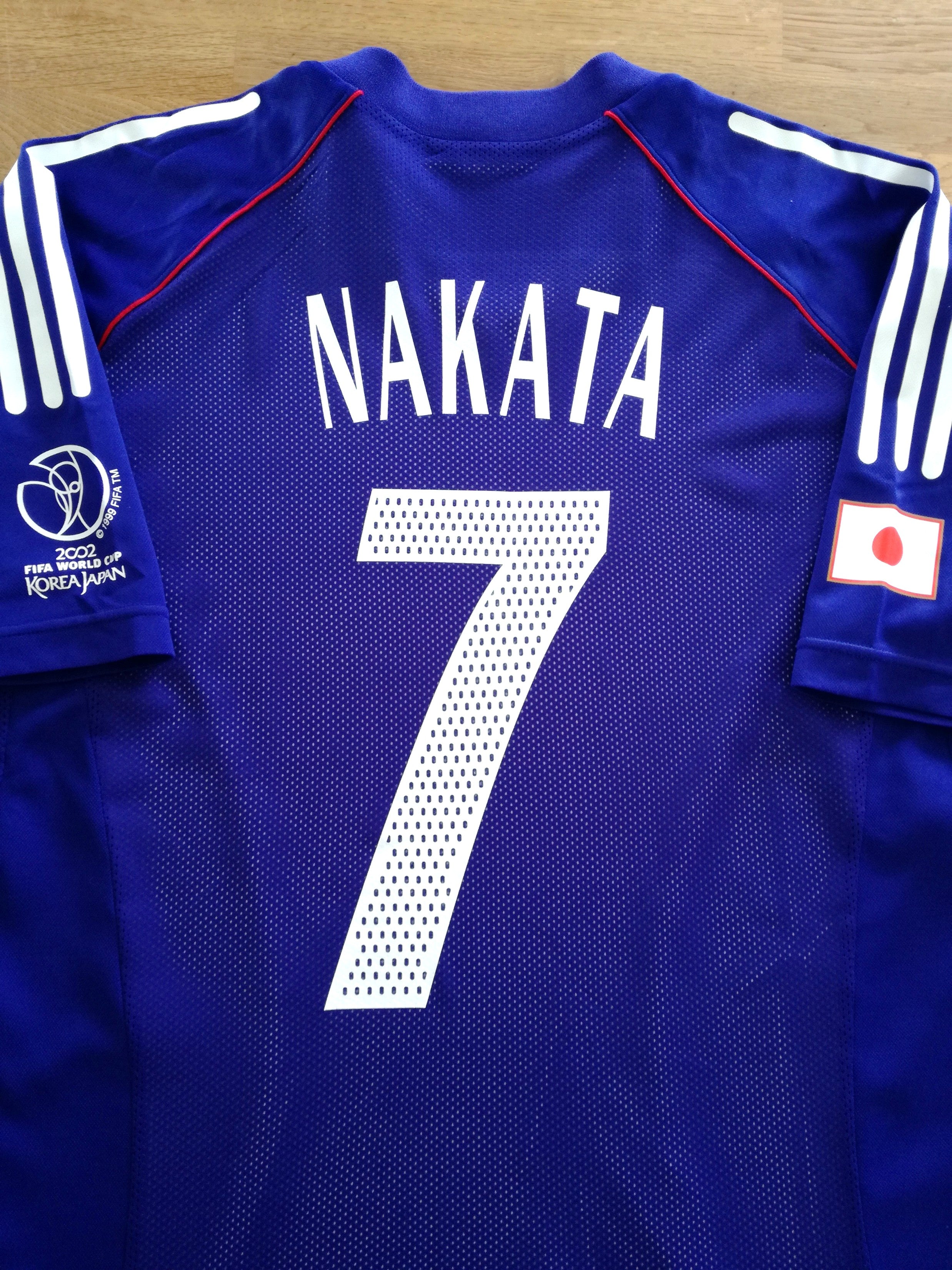 2002 Japan Home World Cup Player Issue Football Shirt Nakata #7