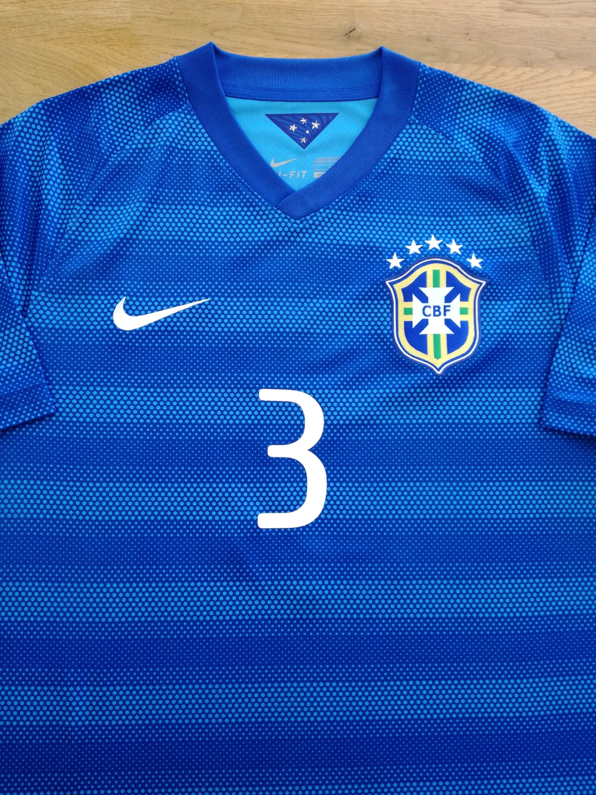 2014/15 Brazil Away Football Shirt T. Silva #3