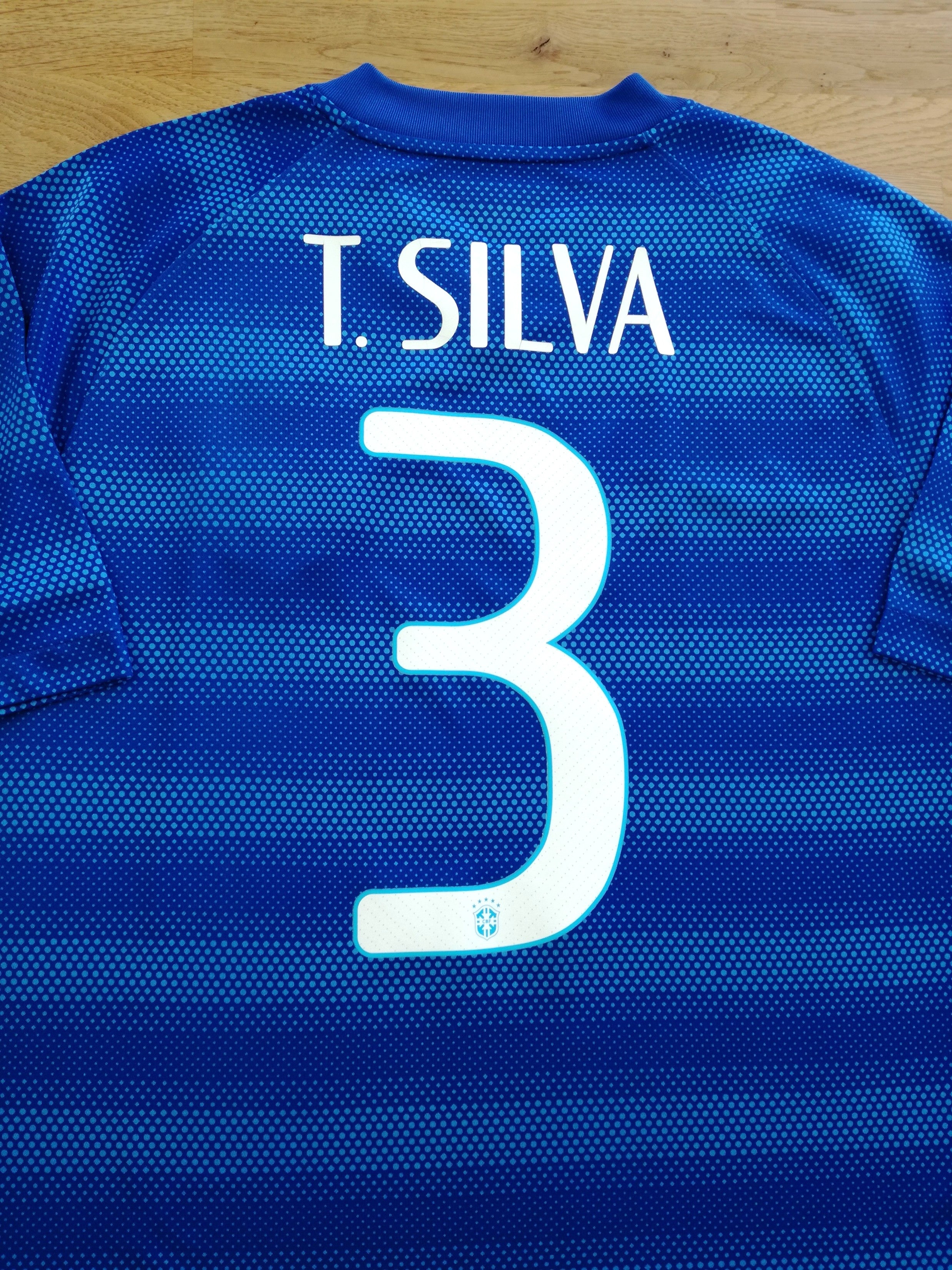 2014/15 Brazil Away Football Shirt T. Silva #3