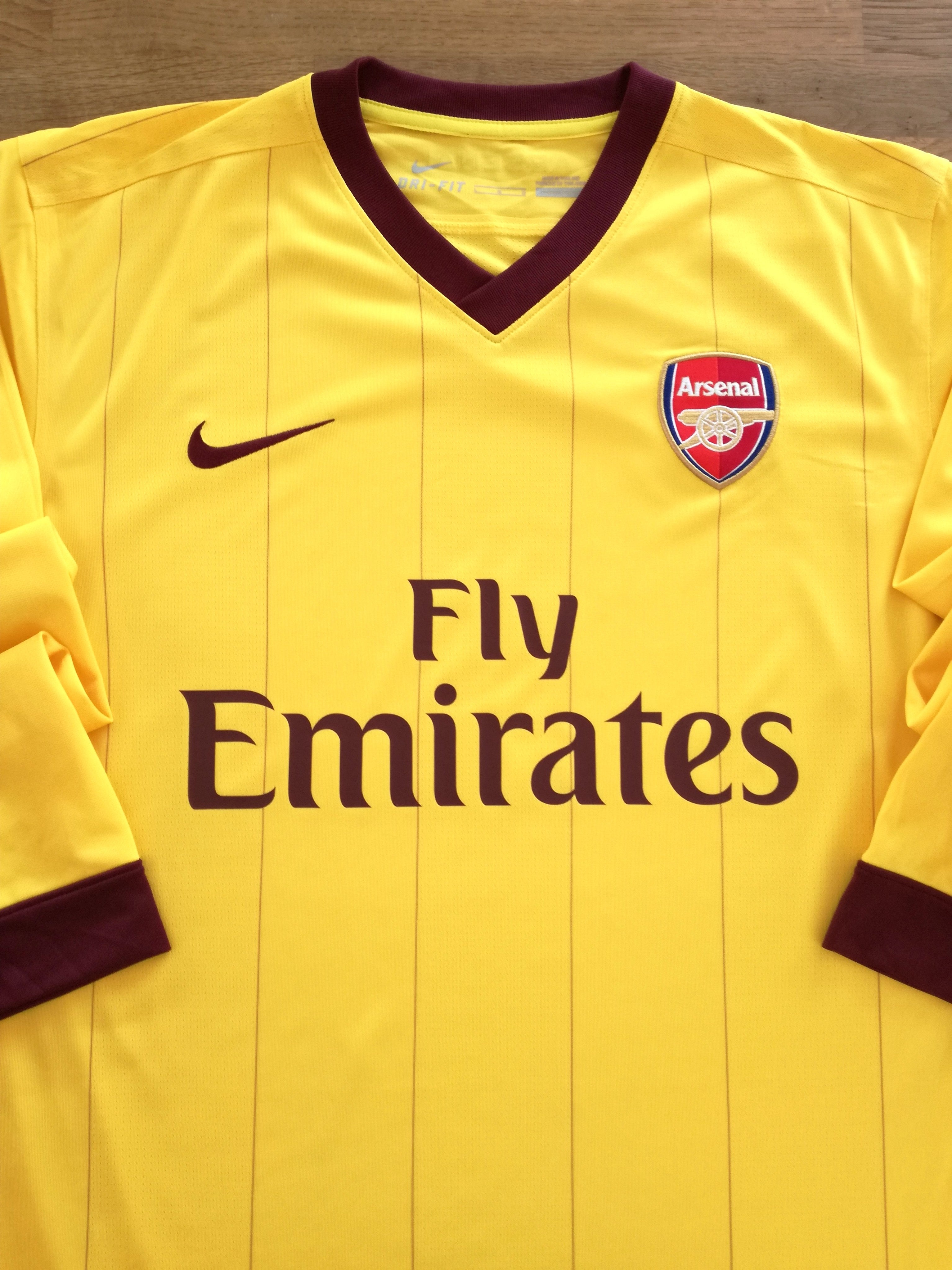 2010/11 Arsenal Away Player Issue Long Sleeve Football Shirt