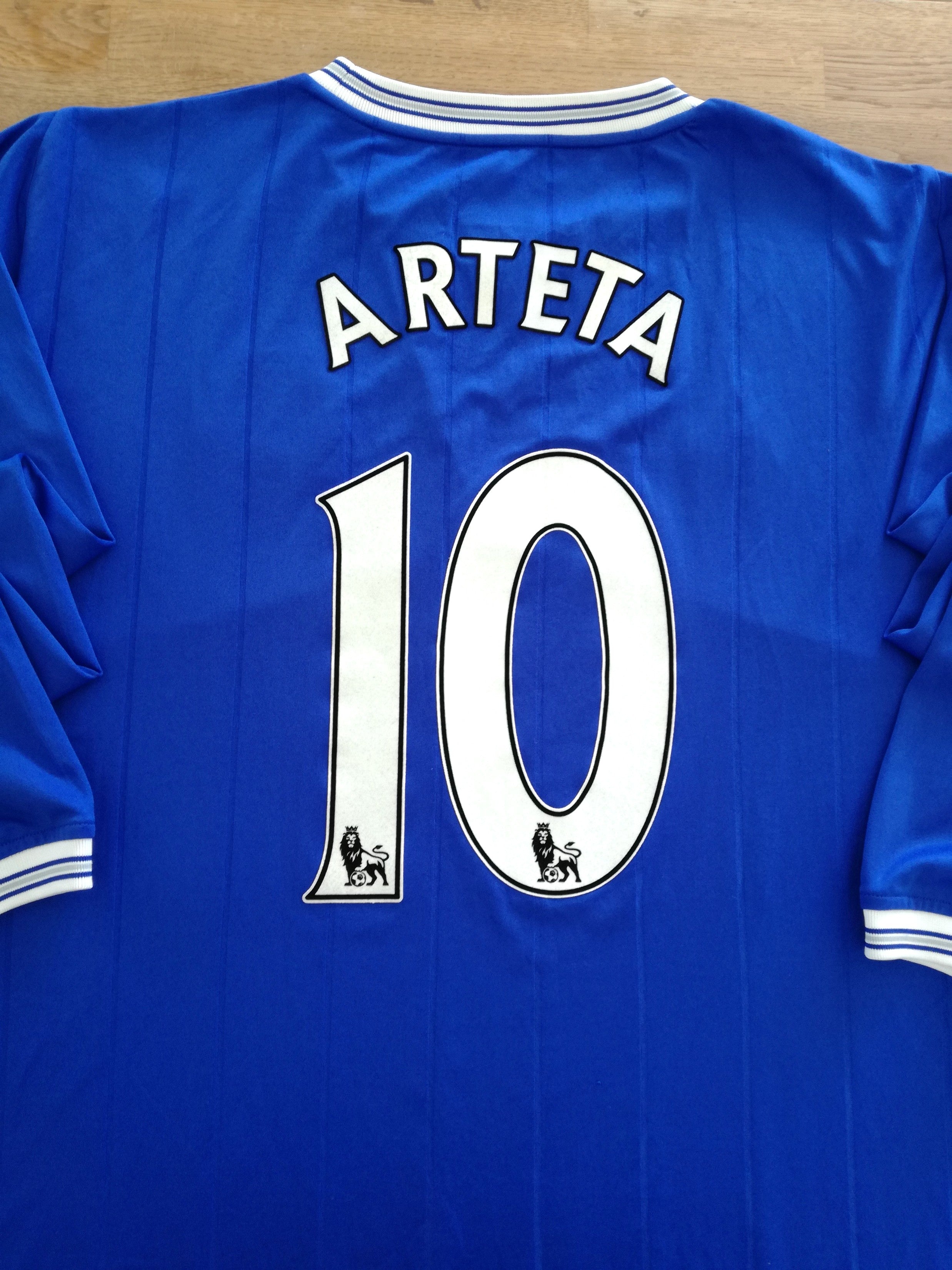 2009/10 Everton Home Premier League Football Shirt Arteta #10