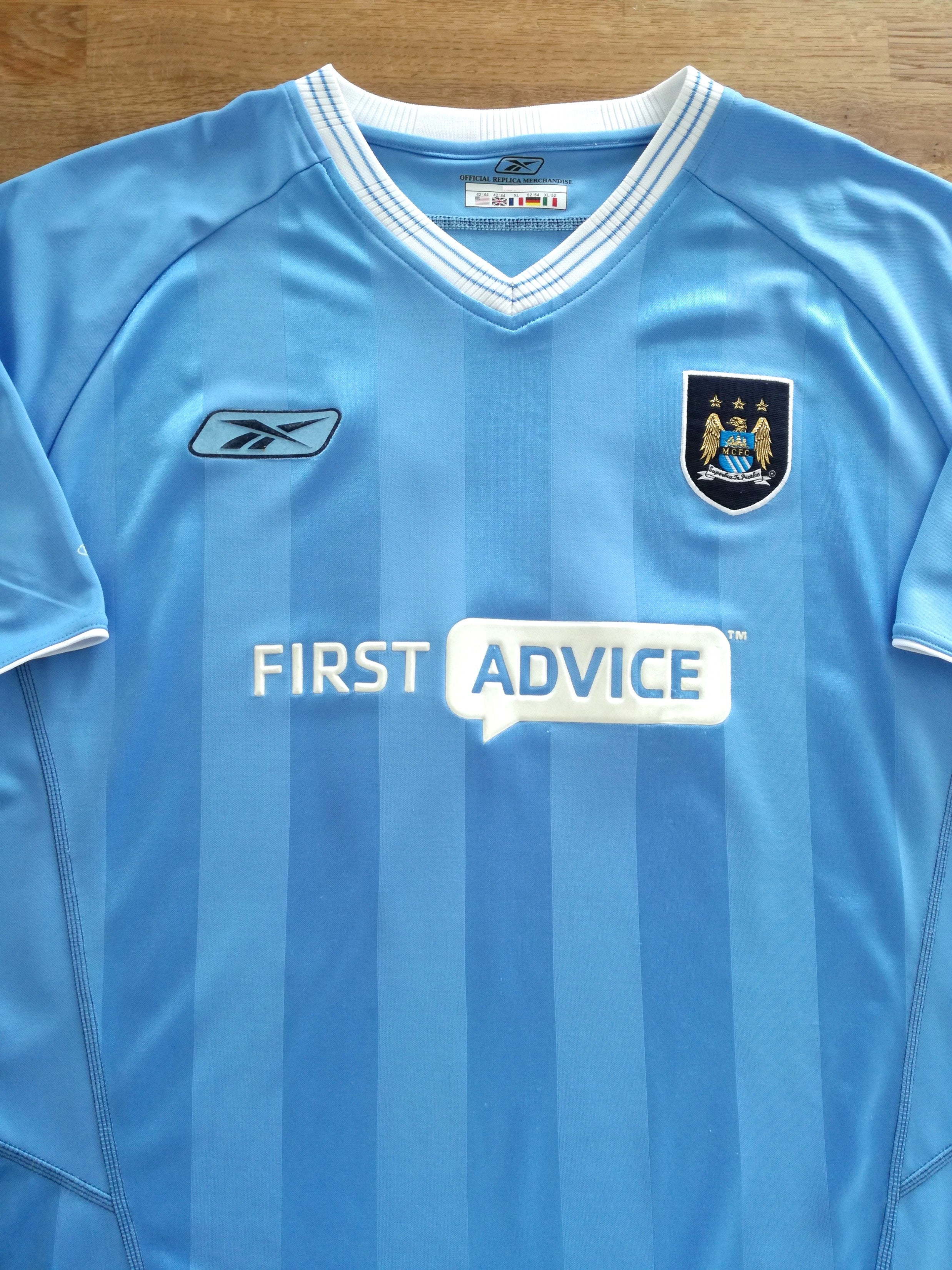 2003/04 Man City Home Football Shirt