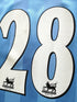 2003/04 Man City Home Premier League Football Shirt Sinclair #28 (L)