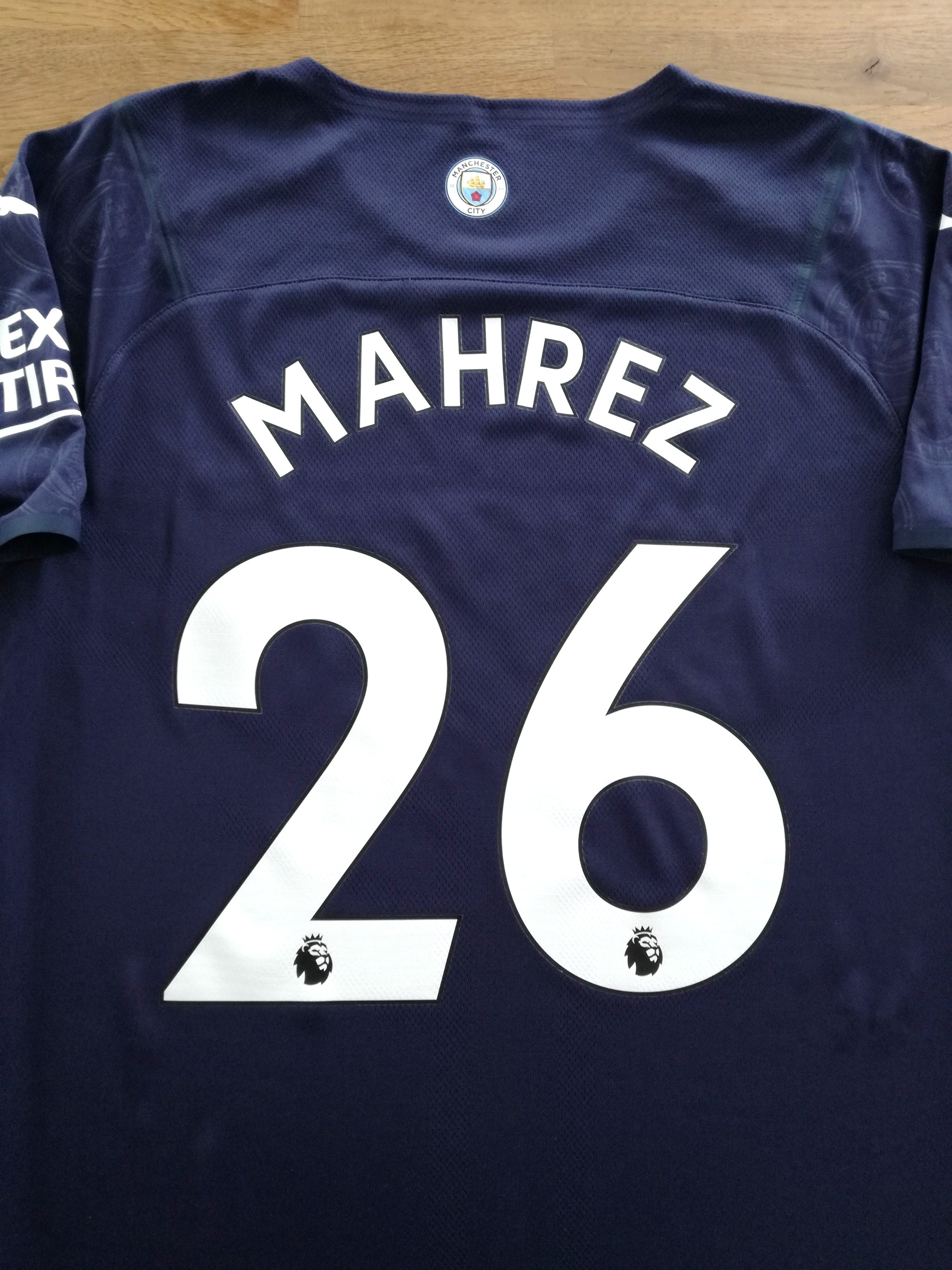 2021/22 Man City 3rd Premier League Player Issue Football Shirt Mahrez #26