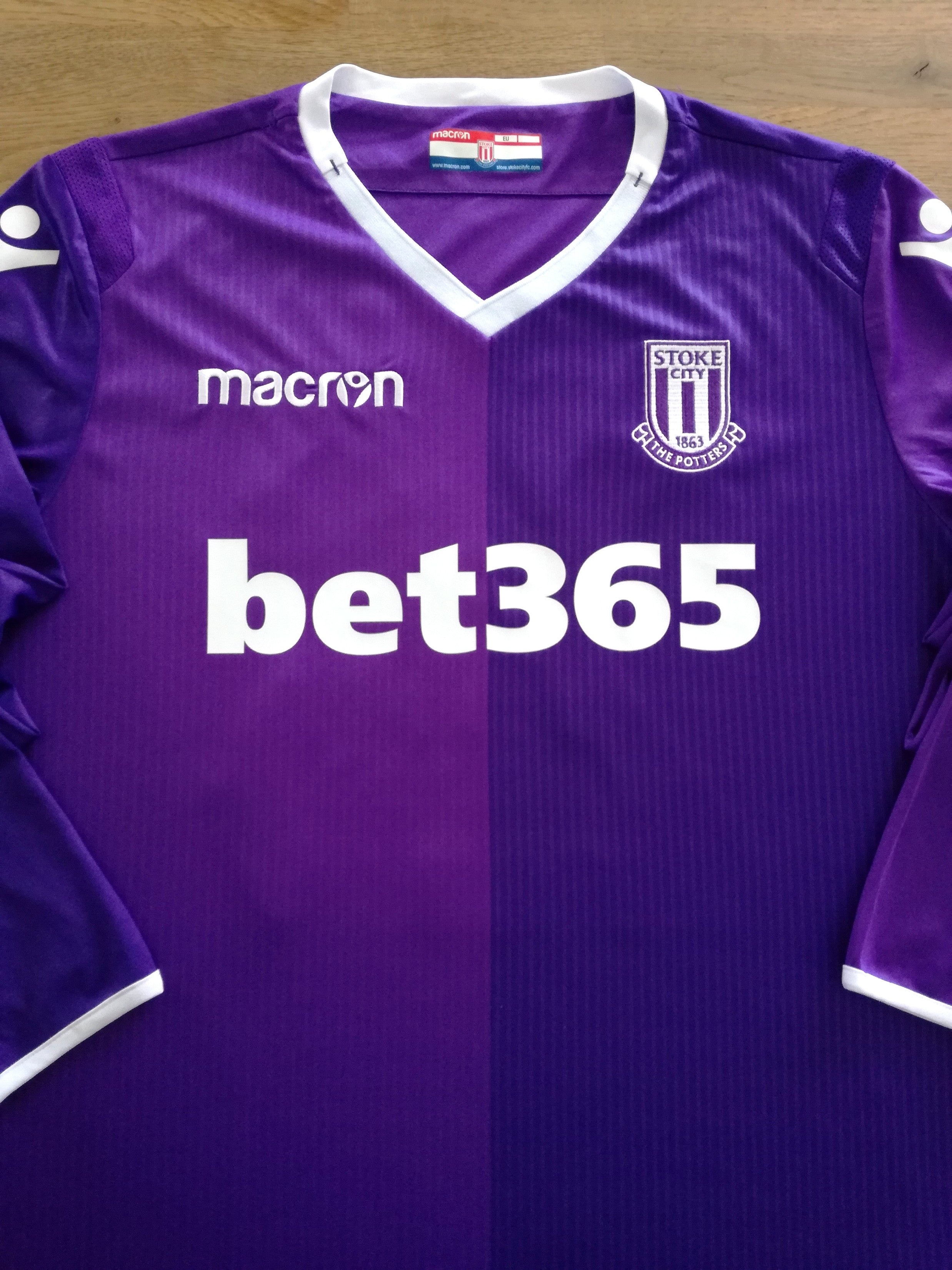 2018/19 Stoke City Away Long Sleeve Football League Shirt