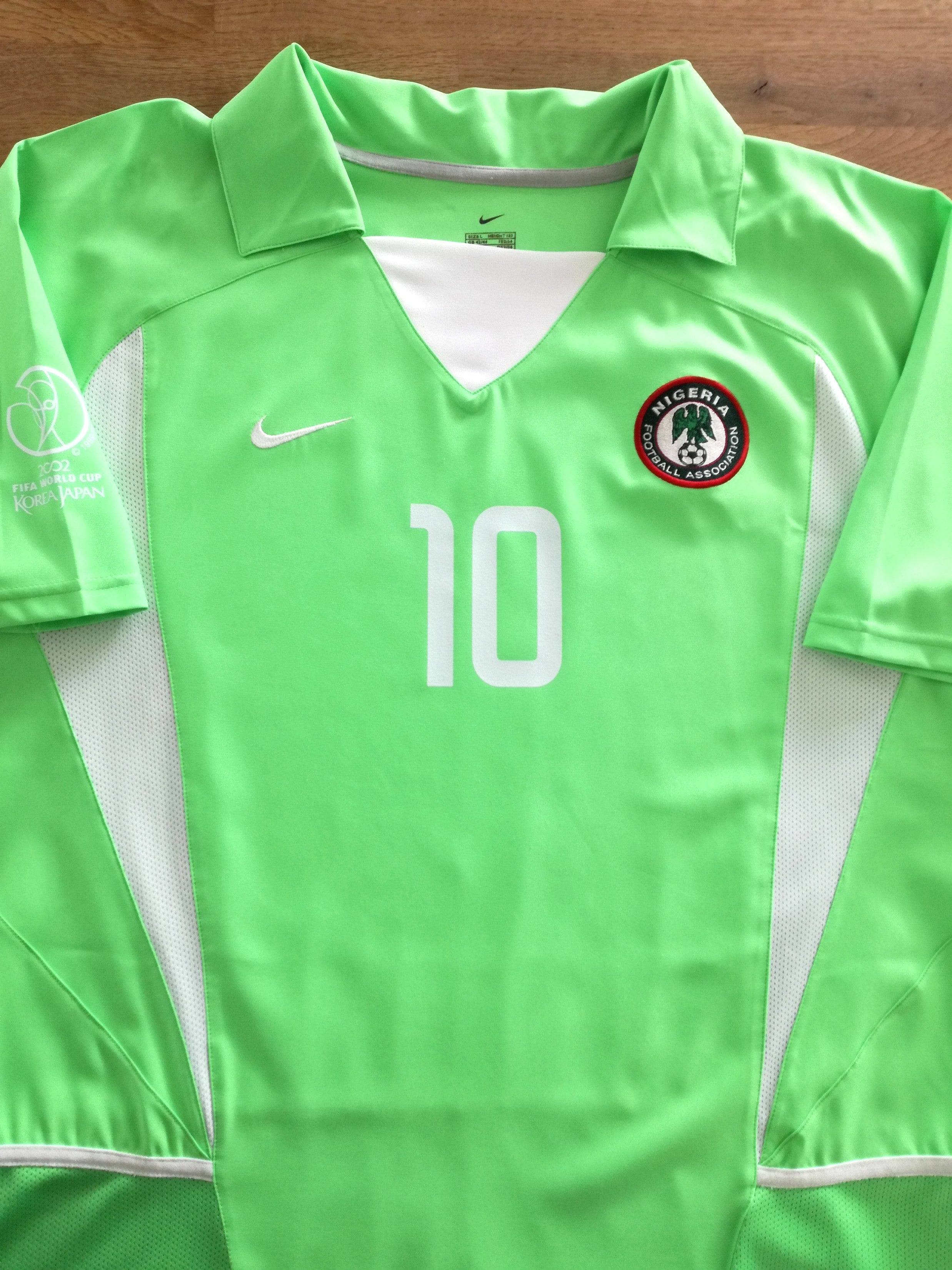 2002 Nigeria Home World Cup Football Shirt Okocha #10