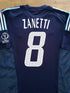 2002 Argentina Away World Cup Football Shirt Zanetti #8