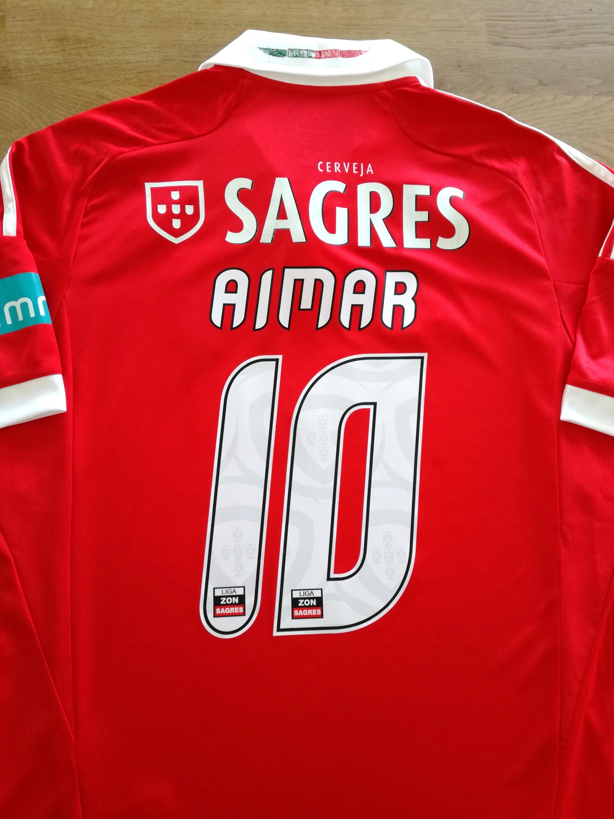 2012/13 Benfica Home Football Shirt Aimar #10