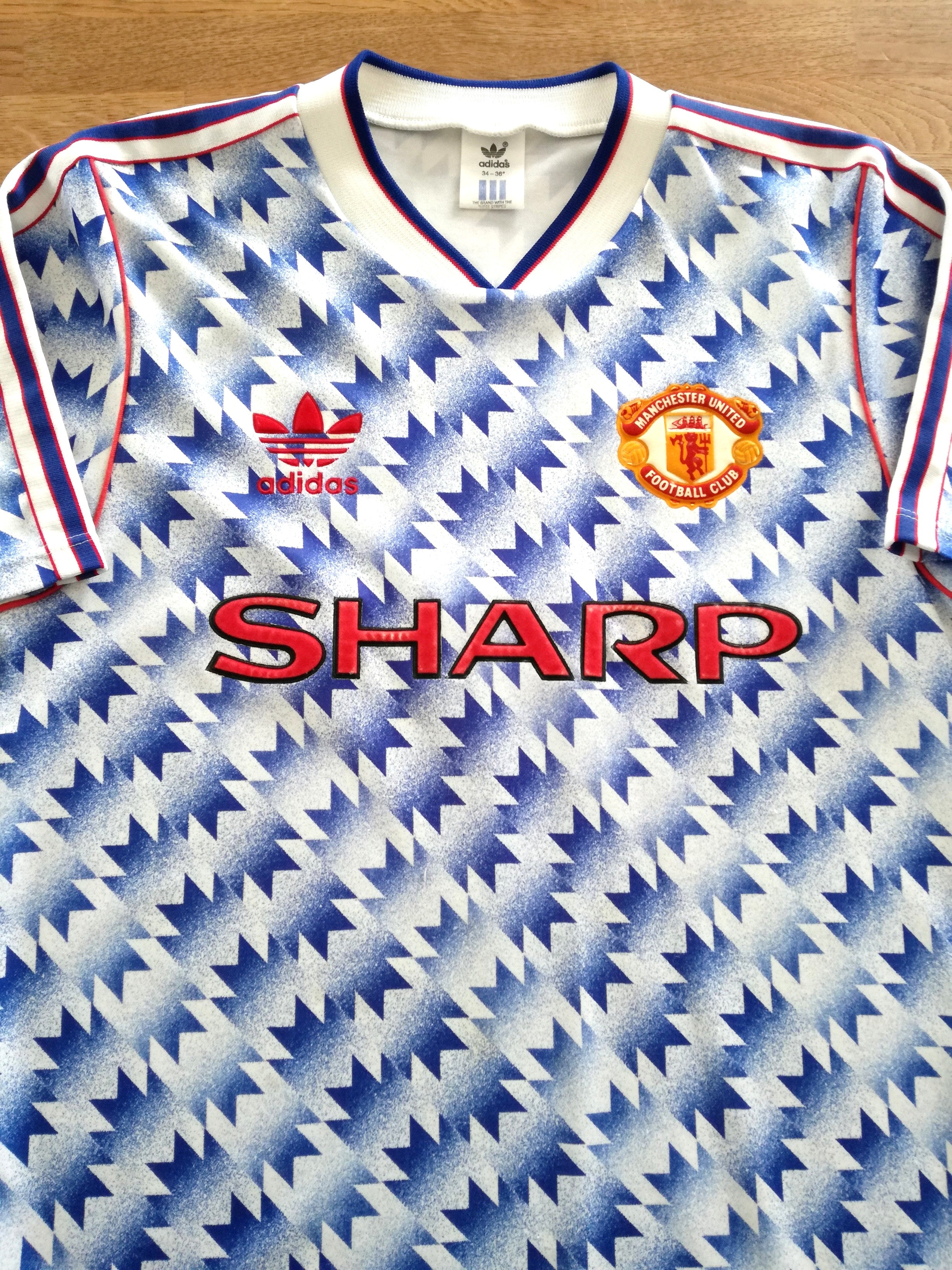 1990/91 Man Utd Away Football Shirt