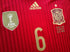 2014 Spain Home Match Issue (vs Chile) Adizero Football Shirt Iniesta #6 (XL)