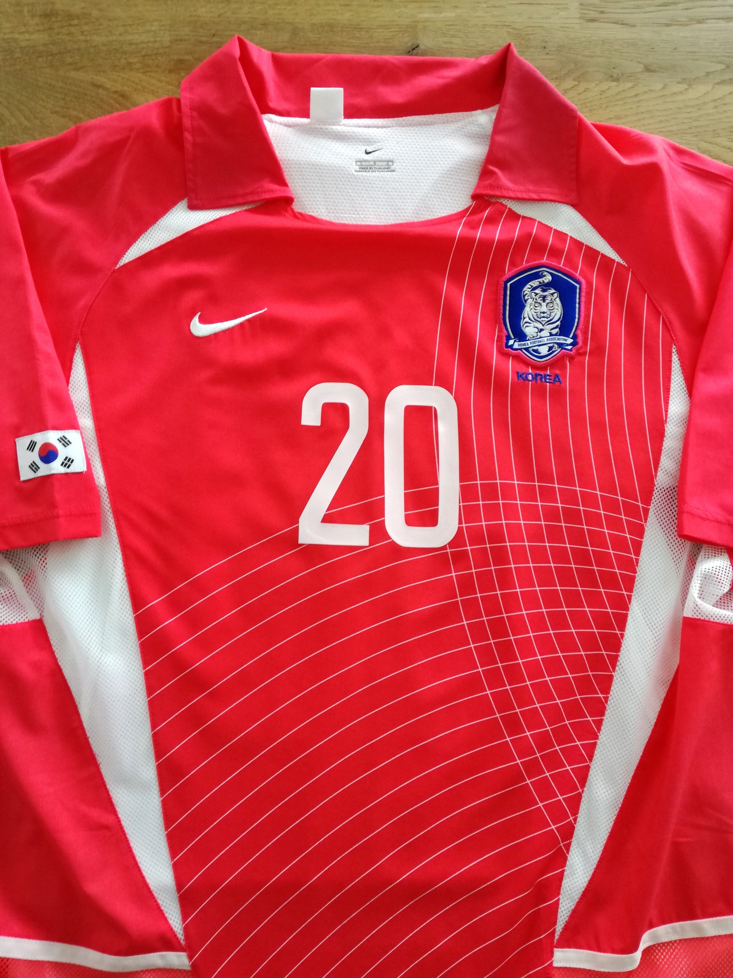 2002/03 South Korea Home Player Issue Football Shirt M B Hong #20