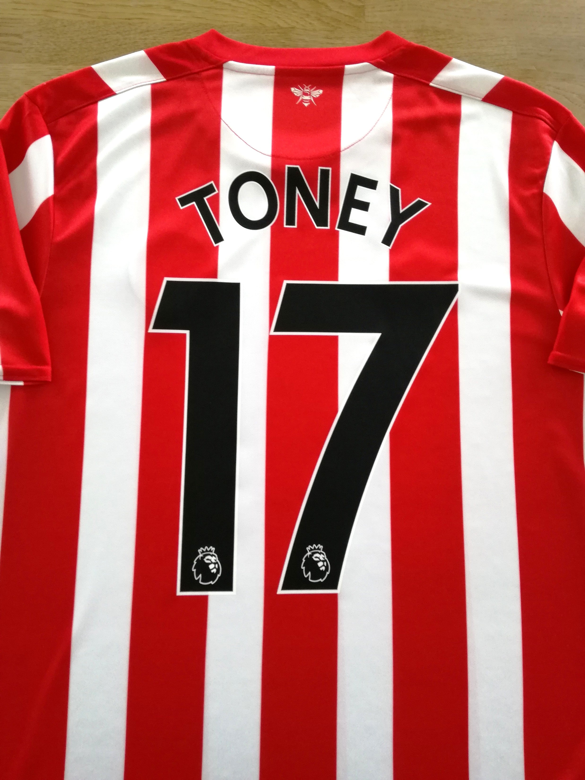 2022/23 Brentford Home Premier League Football Shirt Toney #17