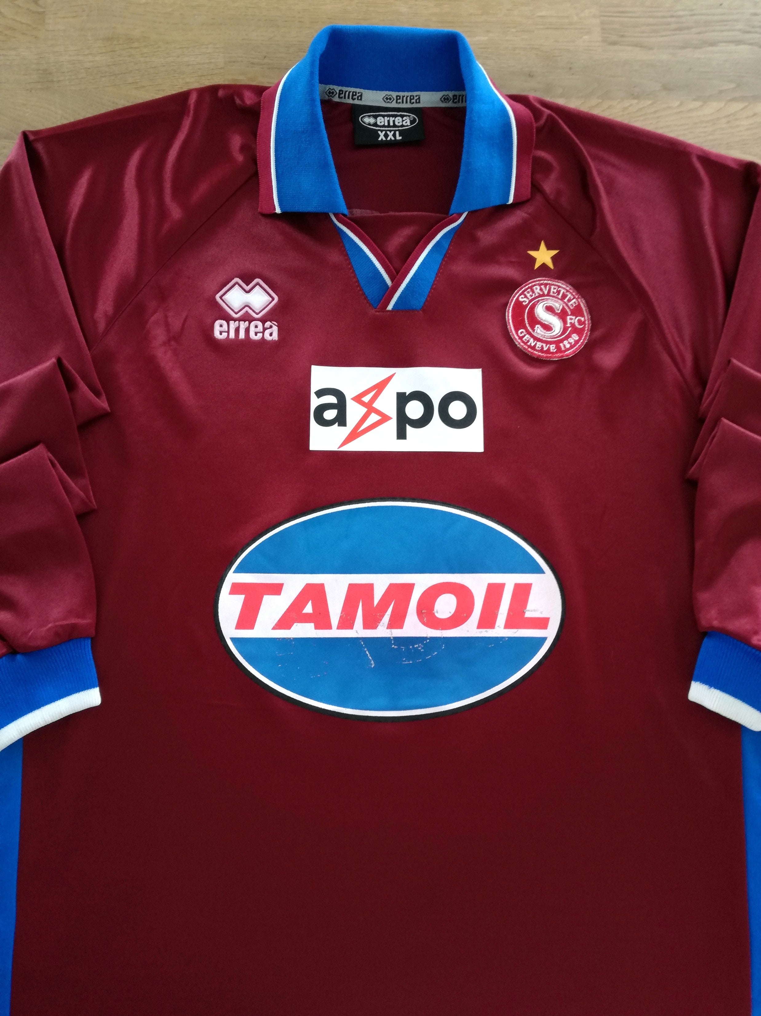 2002/03 Servette Home Match Issue Football Shirt