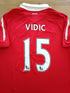 2010/11 Man Utd Home Premier League Football Shirt Vidic #15