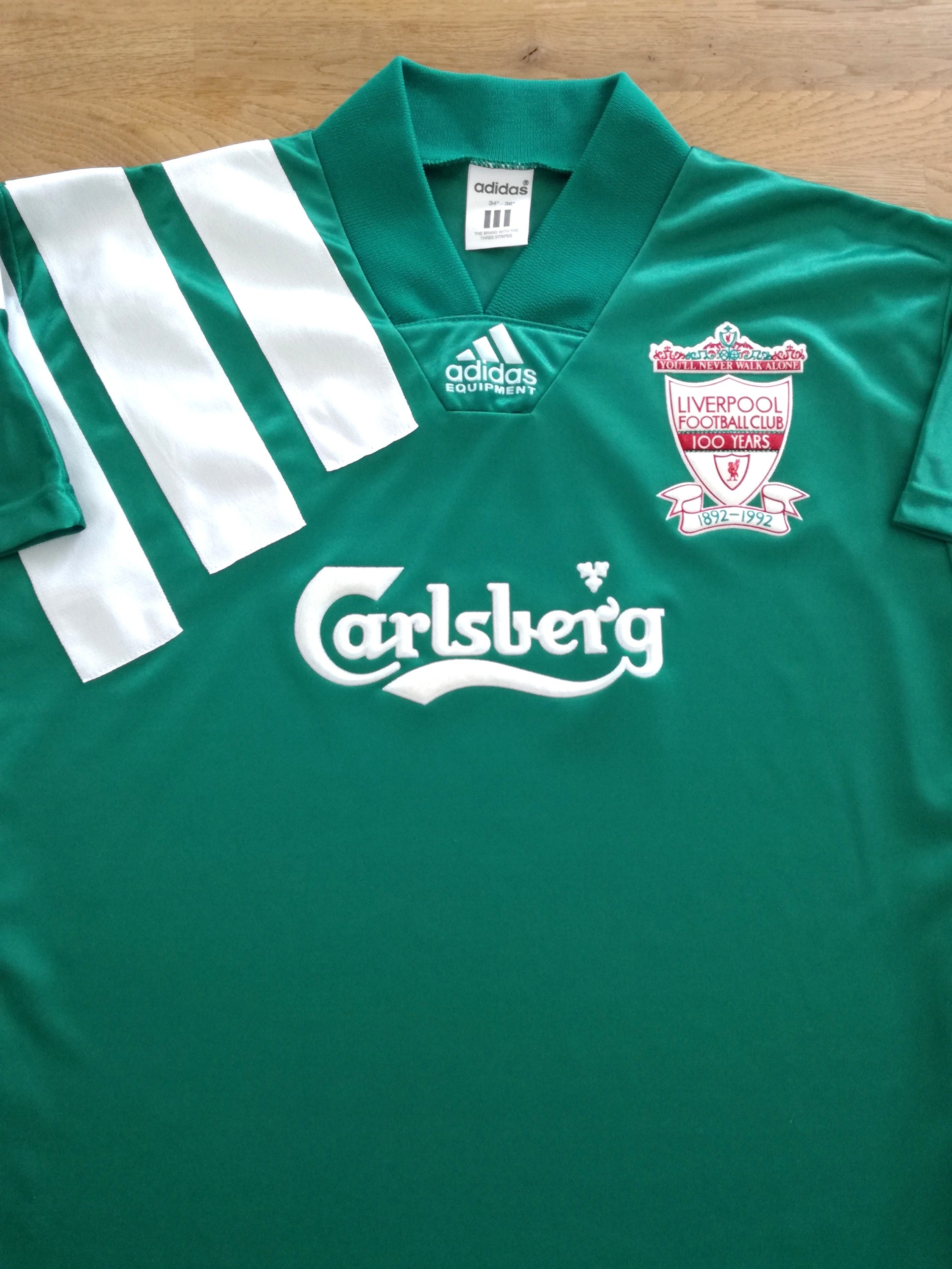 1992/93 Liverpool Away Centenary Football Shirt