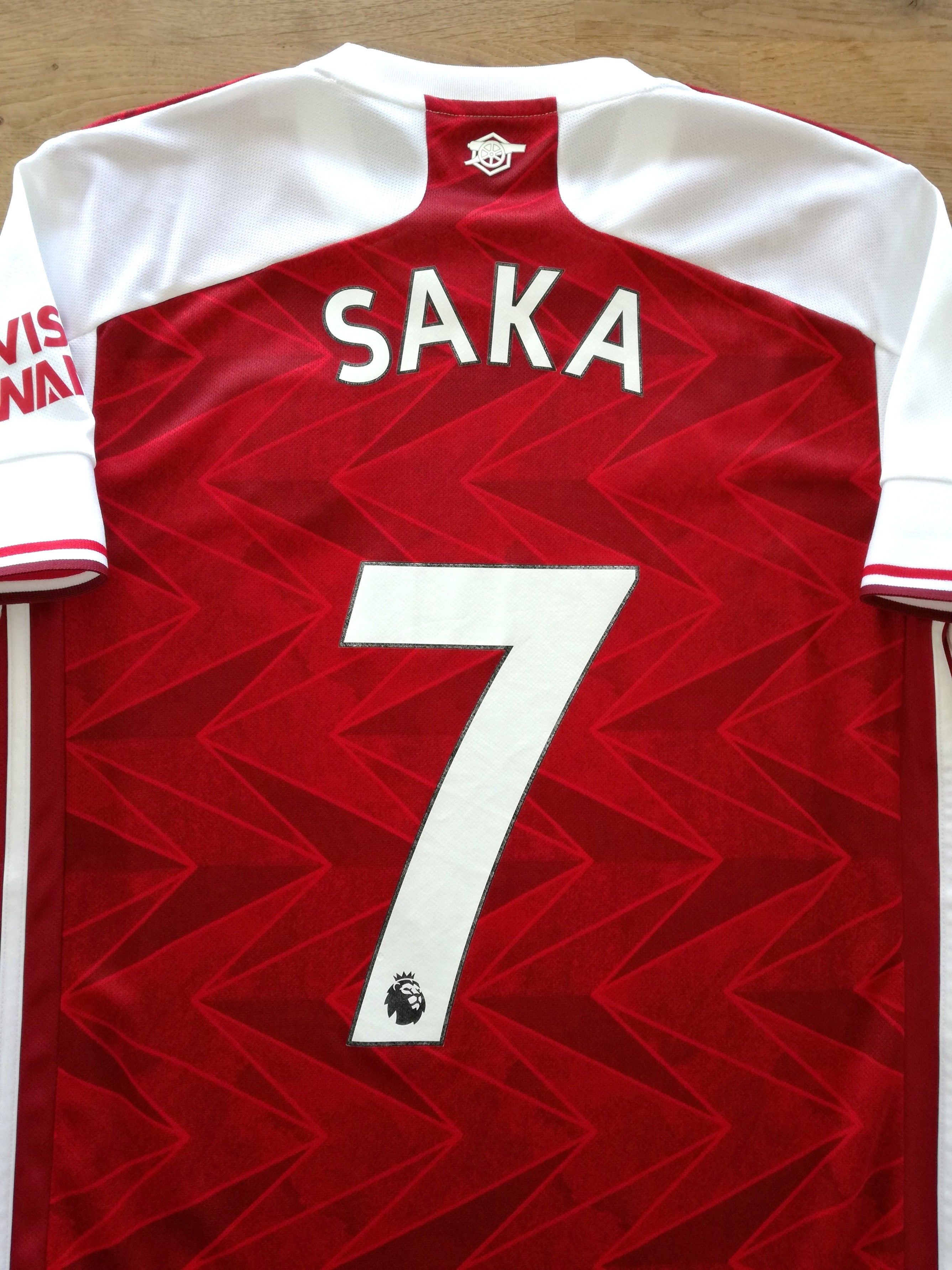 2020/21 Arsenal Home Premier League Football Shirt Saka #7