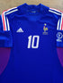 2002 France Home World Cup Football Shirt Zidane #10