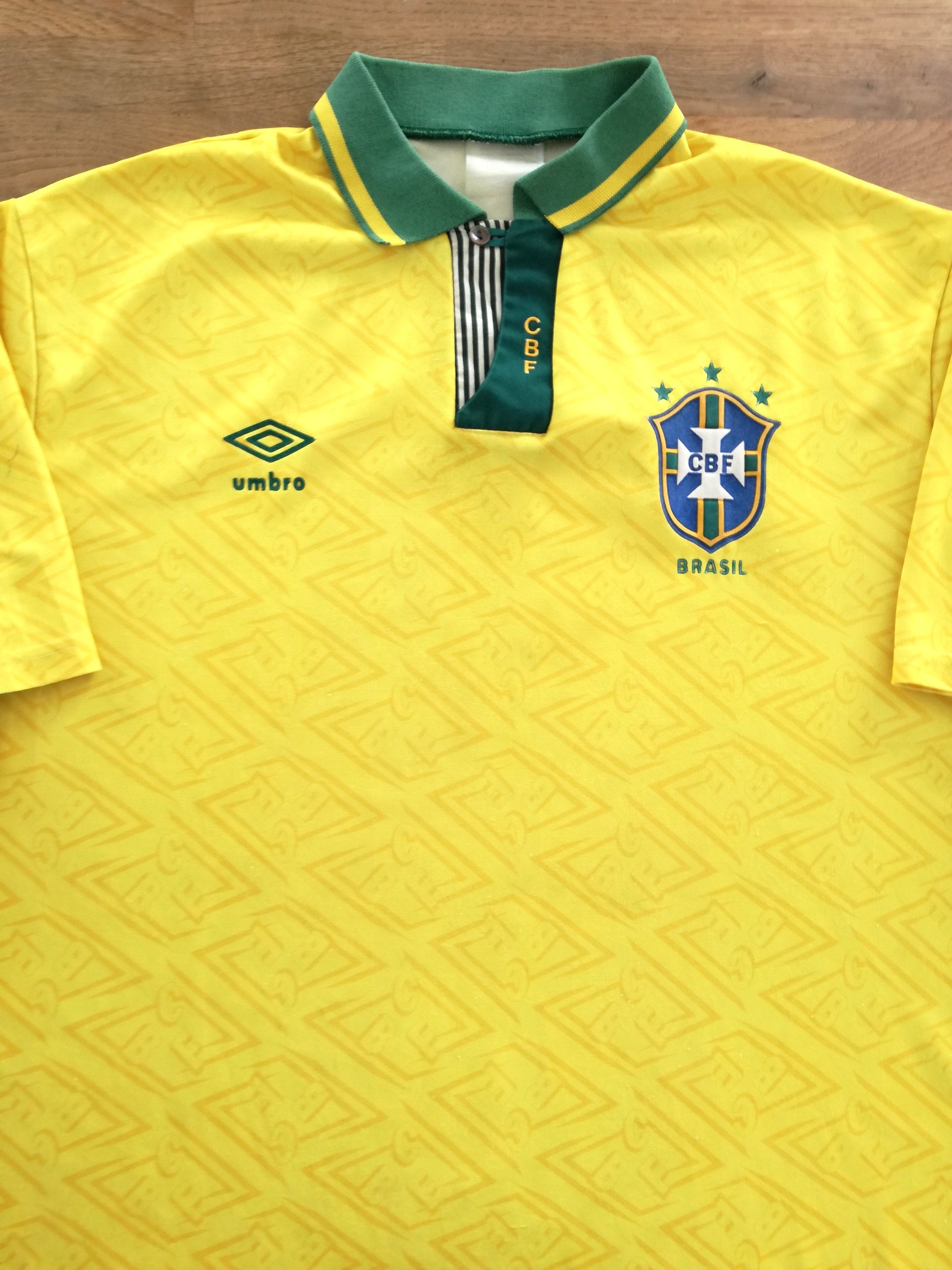 1991/92 Brazil Home Football Shirt