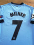 2014/15 Man City Home Champions League Football Shirt Milner #7 (S)
