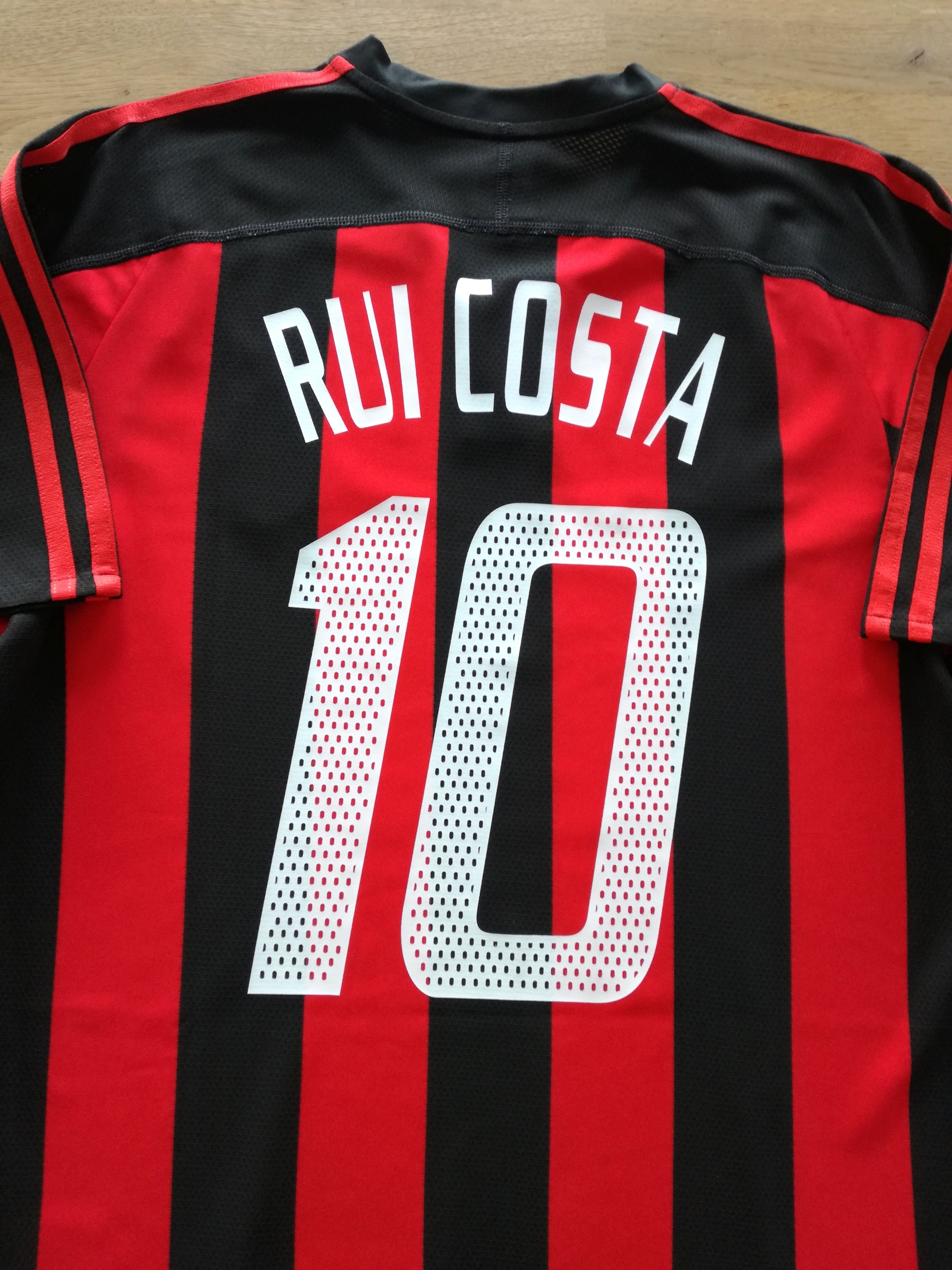 2003/04 AC Milan Home Football Shirt Rui Costa #10