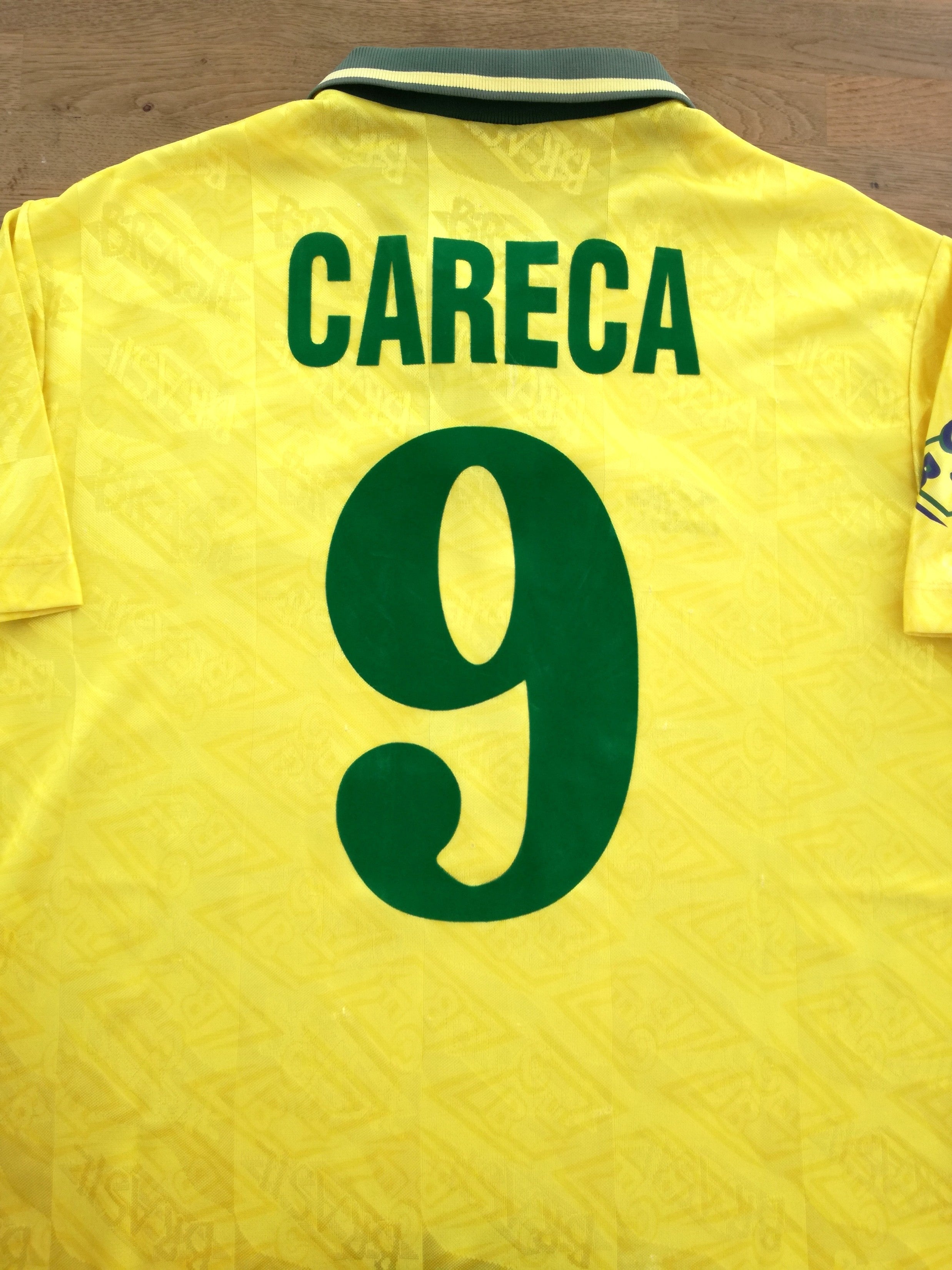 1991/92 Brazil Home Football Shirt Careca #9
