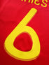 2010 Spain Home World Cup Football Shirt A. Iniesta #6 (S)