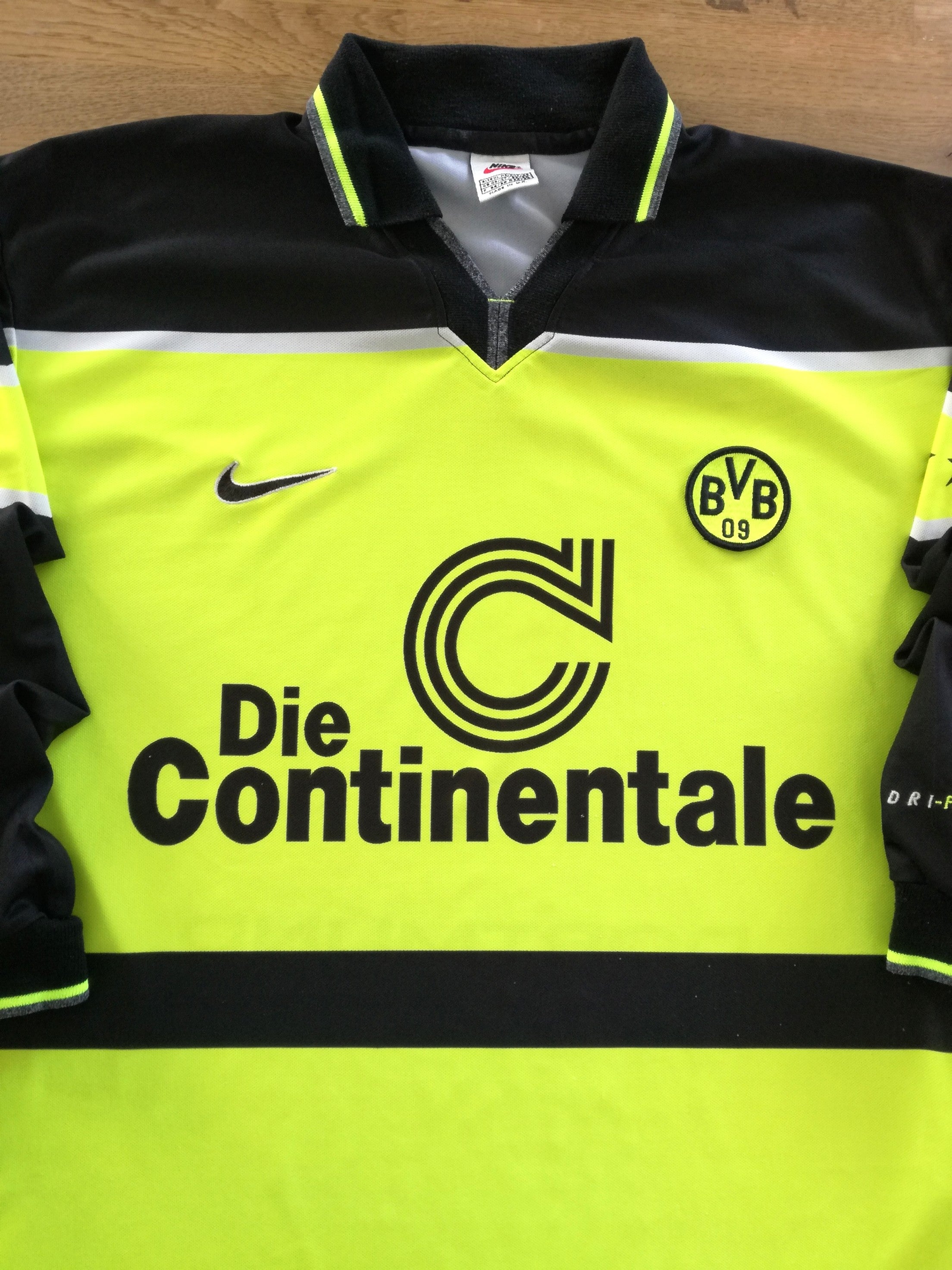 1997 Borussia Dortmund Home Long Sleeve Football Shirt