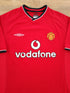 2000/01 Man Utd Home Premier League Football Shirt Keane #16