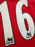 2000/01 Man Utd Home Premier League Football Shirt Keane #16 (L)