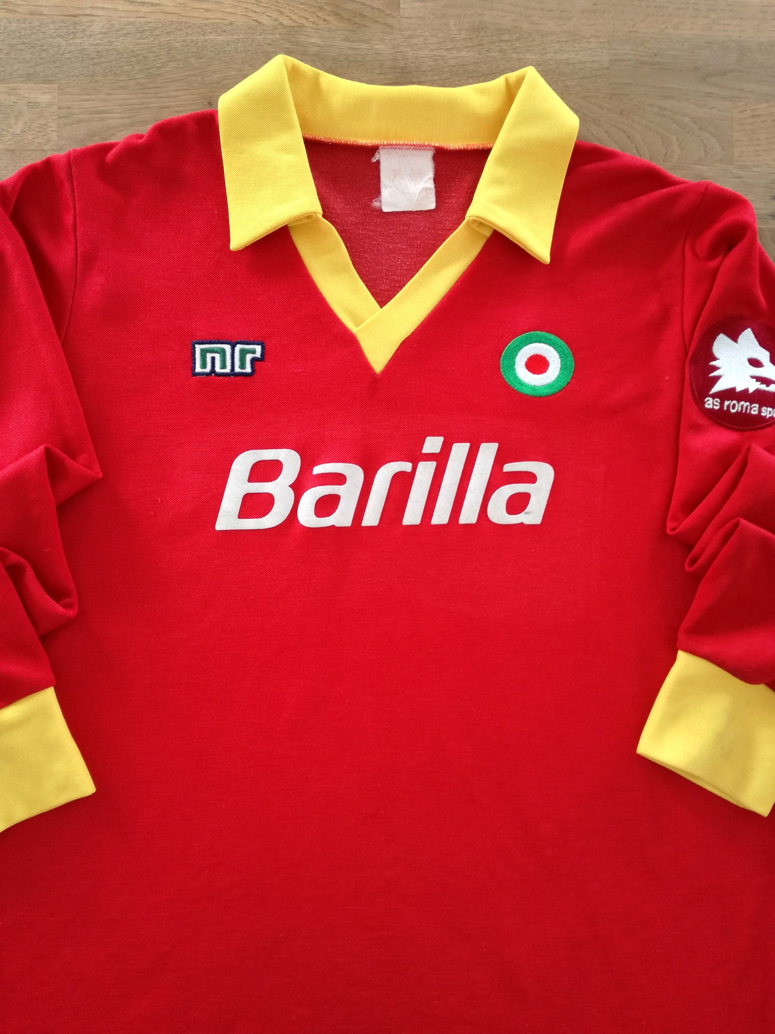 1986/87 Roma Home Long Sleeve Football Shirt