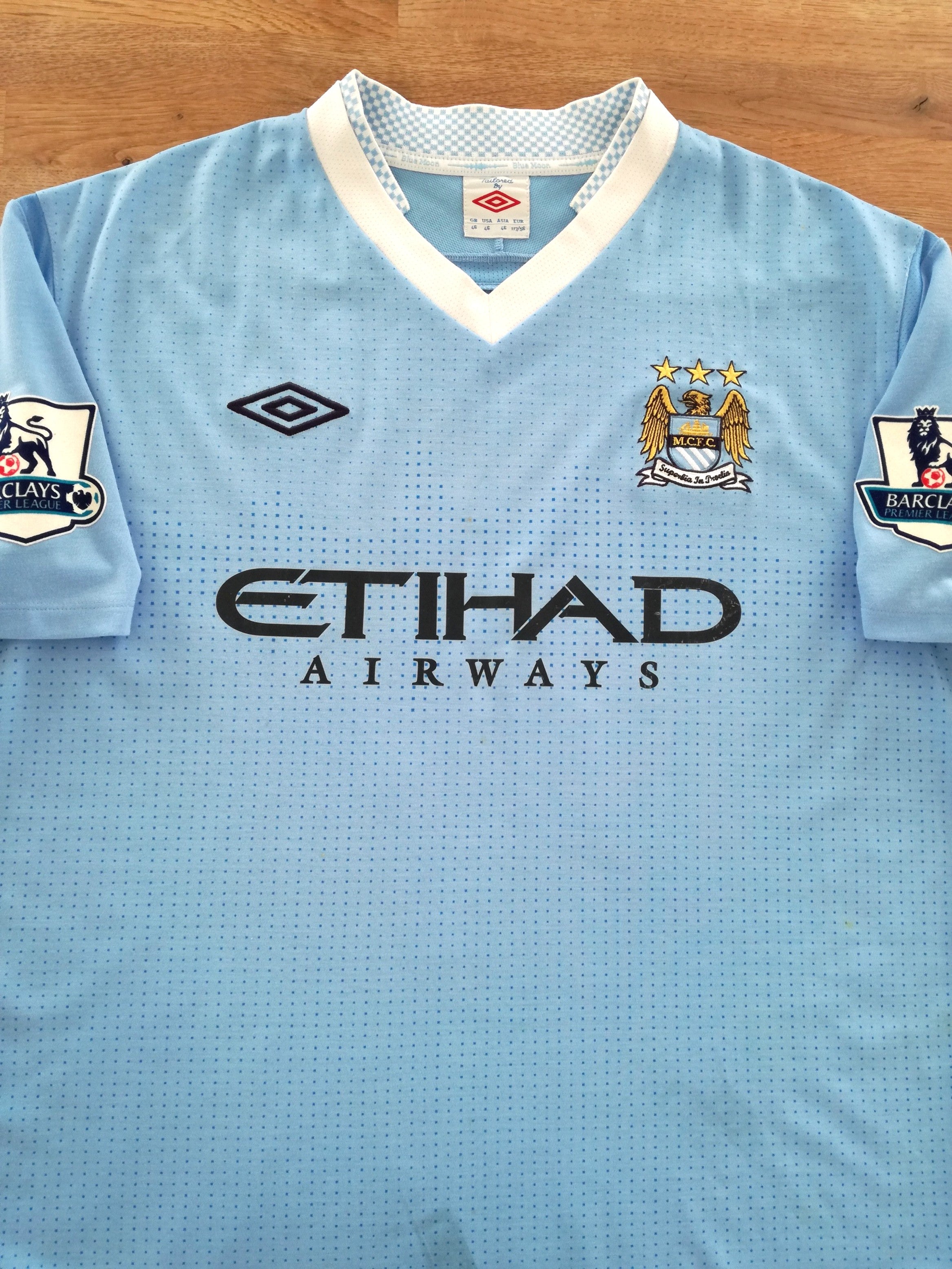 2011/12 Man City Home Premier League Football Shirt