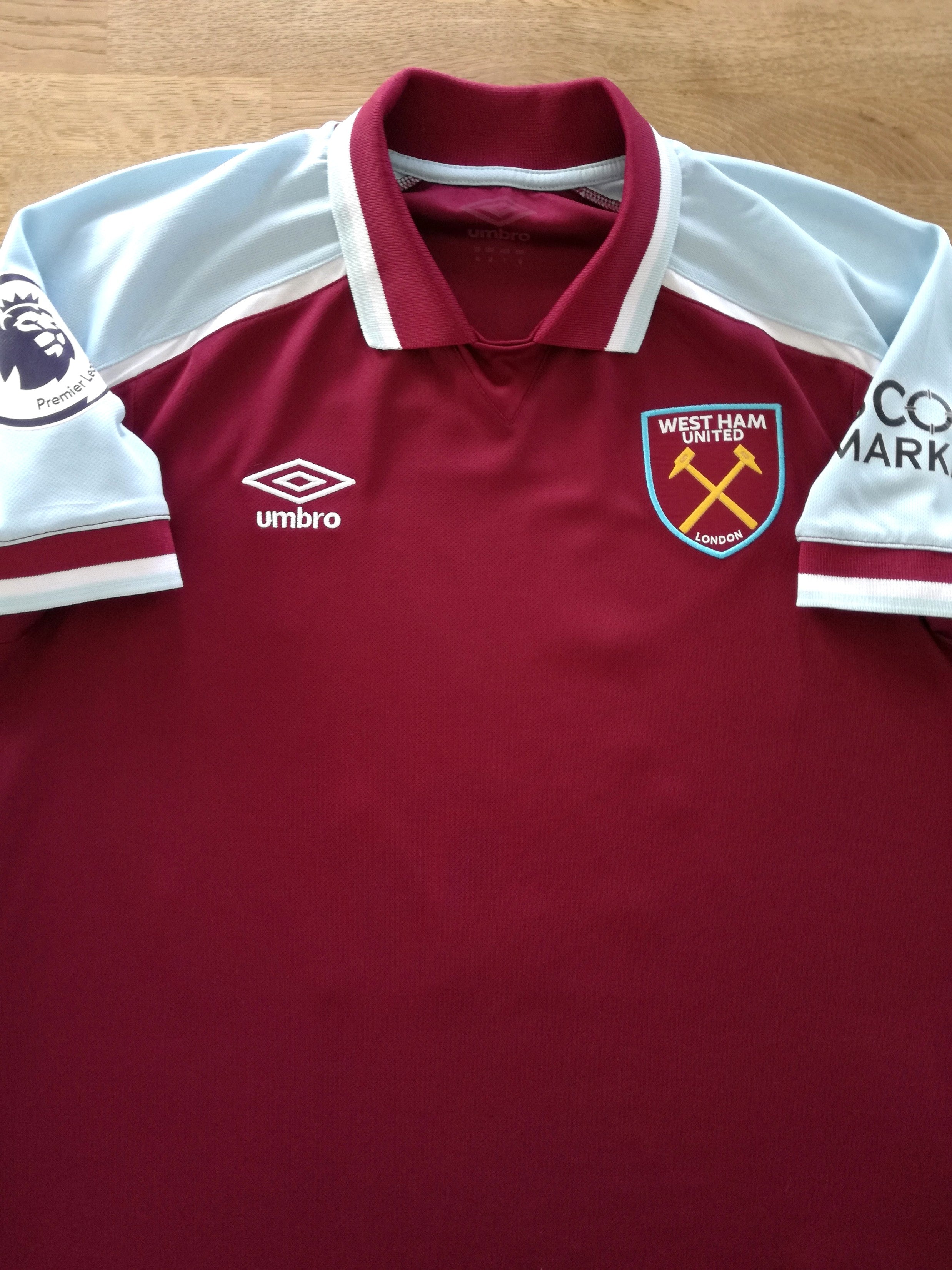 2021/22 West Ham Home Premier League Football Shirt