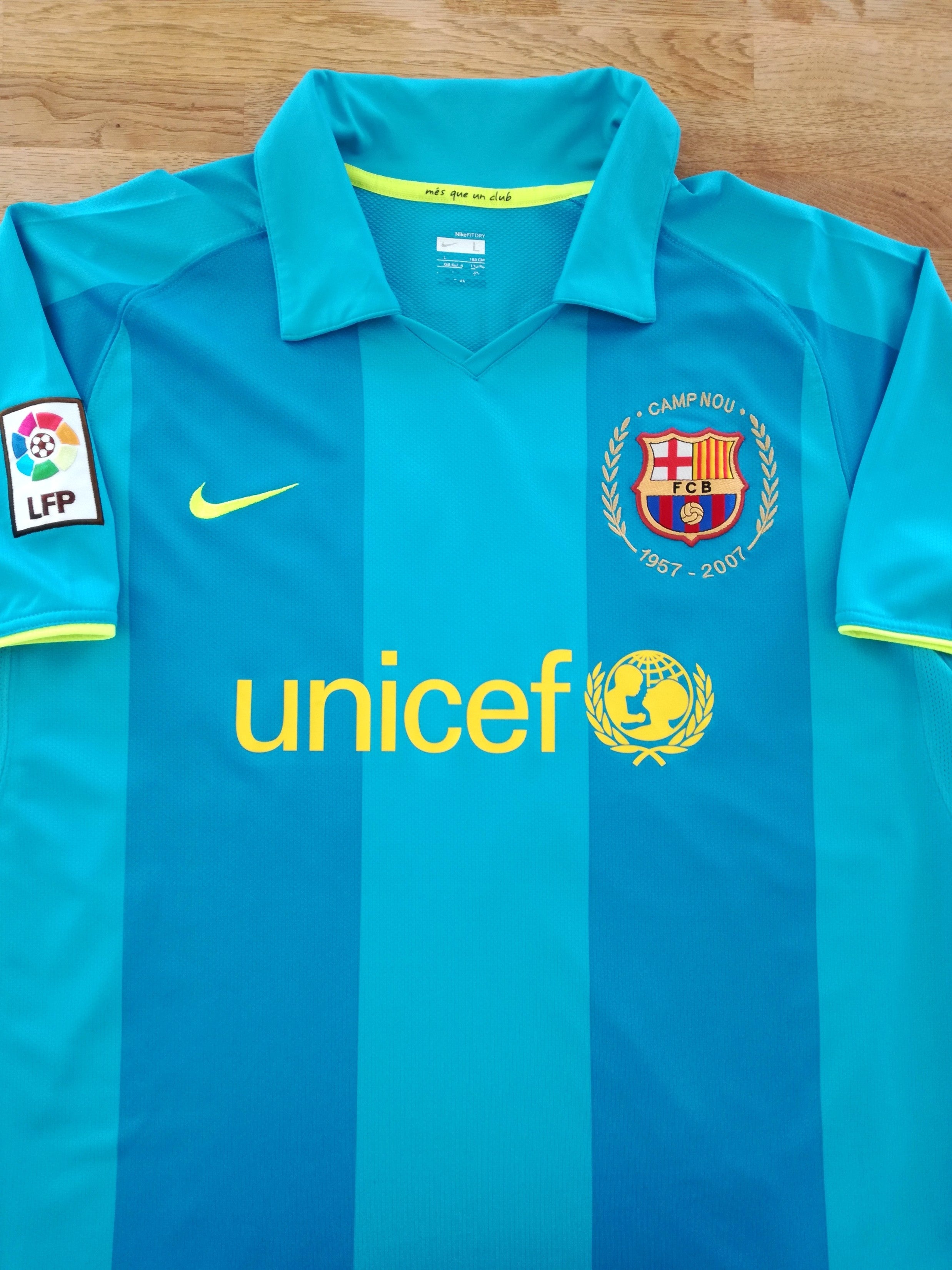 2007/08 Barcelona Away La Liga Football Shirt