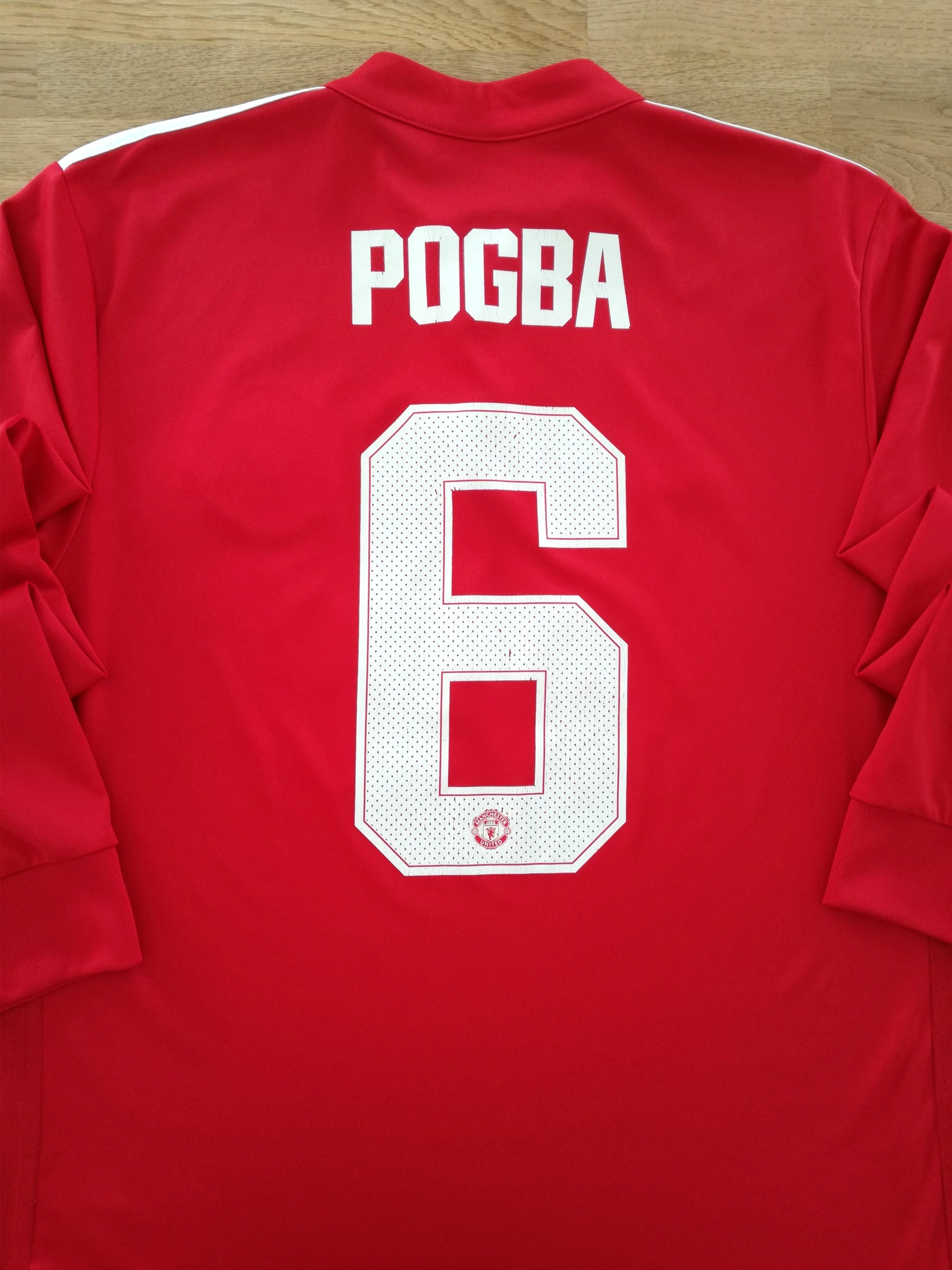 2017/18 Man Utd Home Long Sleeve Football Shirt Pogba #6
