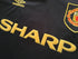 1994 Man Utd Away Champions League Match Issue (vs Barcelona) Football Shirt (Butt) #5 (XL)