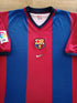 1998/99 Barcelona Home La Liga Football Shirt Rivaldo #11