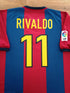 1998/99 Barcelona Home La Liga Football Shirt Rivaldo #11