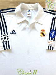 2001/02 Real Madrid Home Champions League Centenary Football Shirt