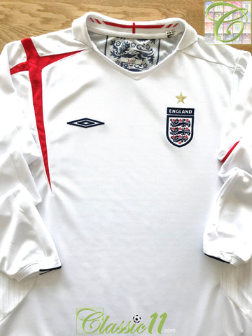 2005/06 England Home Long Sleeve Football Shirt