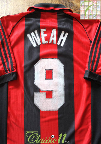 1998/99 AC Milan Home Football Shirt Weah #9 (M)