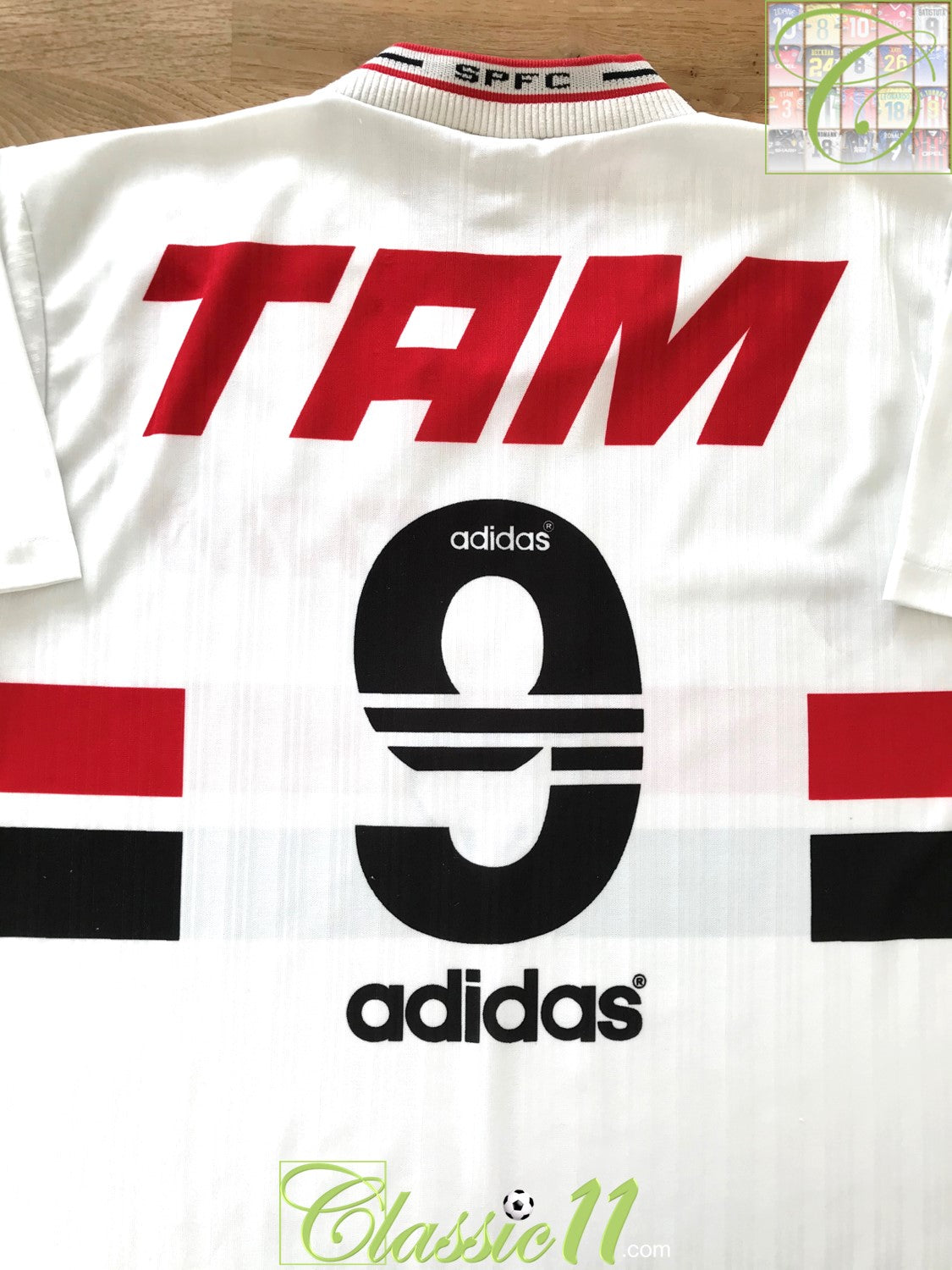 1996 Sao Paulo Home Football Shirt #9 (M)