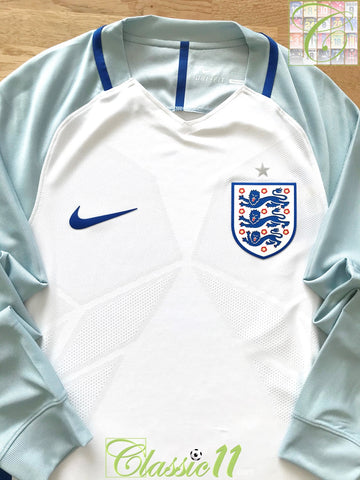2016/17 England Home Player Issue Football Shirt. (S)