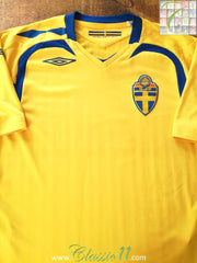 2007/08 Sweden Home Football Shirt (S)