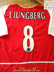 2002/03 Arsenal Home Premier League Football Shirt Ljungberg #8 (S)
